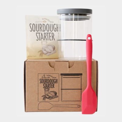 Lekue Sourdough Starter Set with 2 Jars and Silicone Spatula